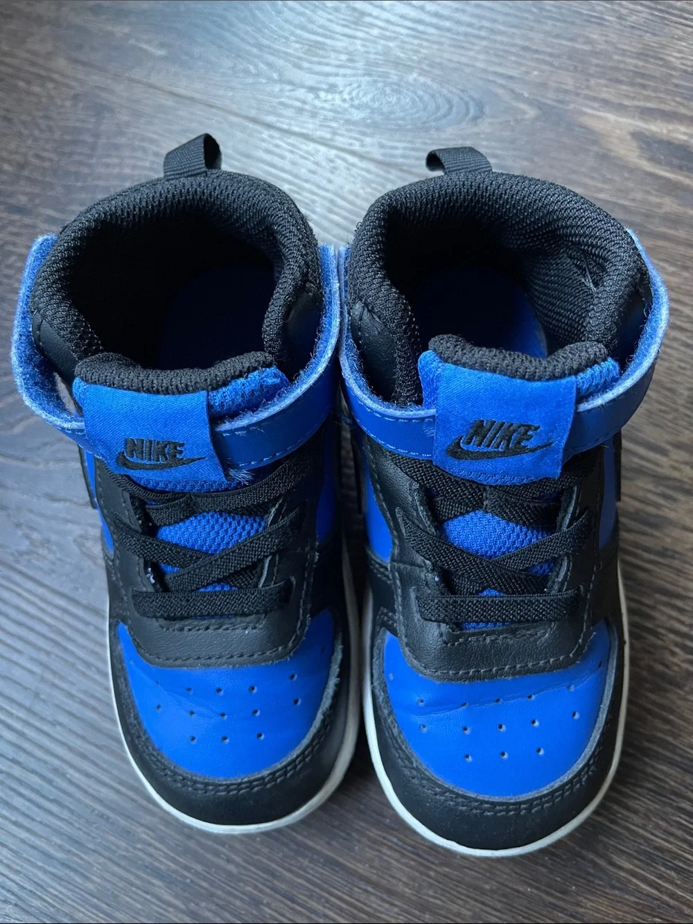 Nike Court Borough Mid 2 Blue and Black Toddler mid-top shoes size toddler 8